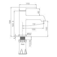 Смеситель для раковины Raglo R20.10.33 медь Смеситель для раковины Raglo R20.10.33 медь