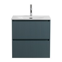 Тумба с раковиной BelBagno Uno 60 подвесная, 2 ящика, матовая голубая