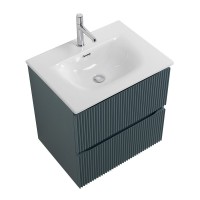 Тумба с раковиной BelBagno Uno 60 подвесная, 2 ящика, матовая голубая