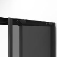 Душевой уголок Niagara Nova NG-2828-34BLACK 80x80, профиль черный матовый, стекло тонированное