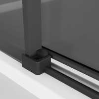 Душевой уголок Niagara Nova NG-2828-34BLACK 80x80, профиль черный матовый, стекло тонированное
