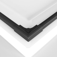 Душевой уголок Niagara Nova NG-2828-34BLACK 80x80, профиль черный матовый, стекло тонированное