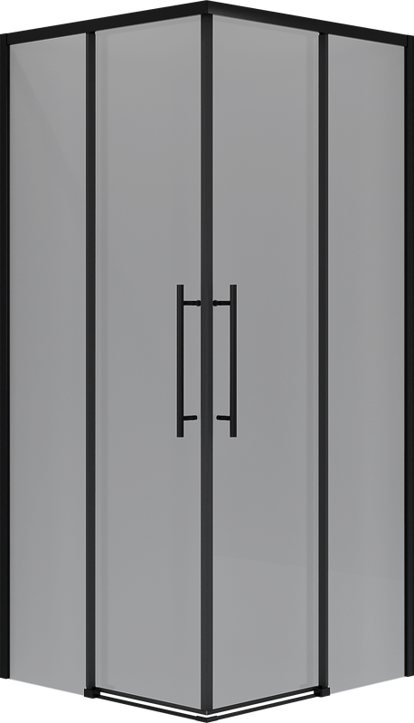 Душевой уголок Niagara Nova NG-2828-34BLACK 80x80, профиль черный матовый, стекло тонированное