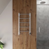 Полотенцесушитель электрический Grota Simple K 430х800 NM EL 80x45 см, подключение справа, слева, скрытое подключение справа, матовый хром, лесенка