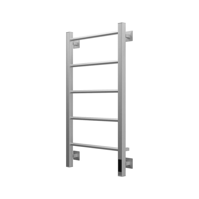 Полотенцесушитель электрический Grota Simple K 430х800 NM EL 80x45 см, подключение справа, слева, скрытое подключение справа, матовый хром, лесенка