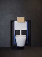 Кнопка смыва для унитаза STWORKI Хельсинки 500474 пластик, цвет матовое золото