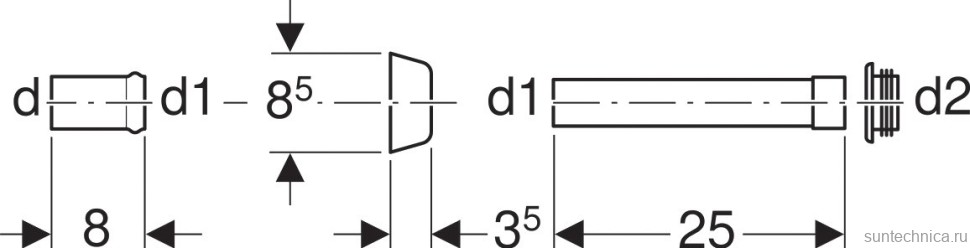 Смывной бачок скрытого монтажа Geberit Sigma 12 с переходником для колена смыва