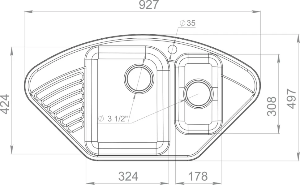 Мойка кухонная GranFest Quarz Z 14 черная