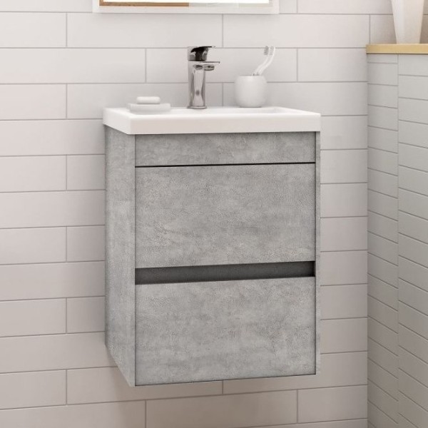 Тумба под раковину Art&Max Family 40, подвесная, Cemento Veneto