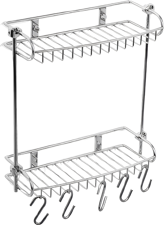 Полка Wasserkraft K-1422 2-ярусная, с крючками