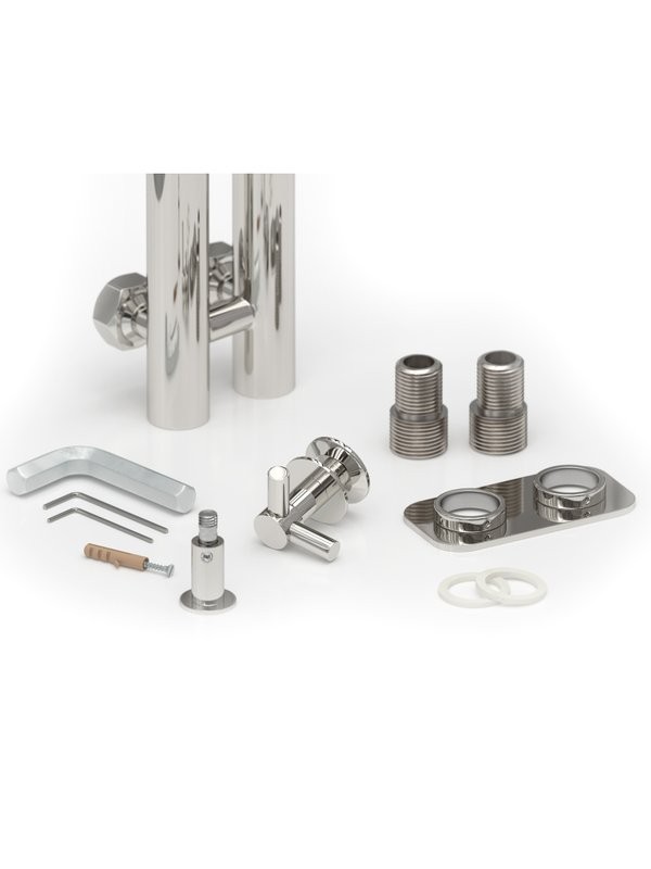 Полотенцесушитель водяной Сунержа Нюанс Pro 00-0412-1250 120x10 см, глянцевый хром, I-образный