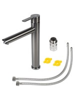 Смеситель для раковины Agger Easy A3112155 оружейная сталь матовая Смеситель для раковины Agger Easy A3112155 оружейная сталь матовая