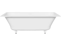 Ванна из искусственного камня Salini Orlanda Axis Kit S-Sense 170x75 см, встраиваемая, белая, на ножках, с донным клапаном
