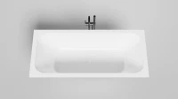 Ванна из искусственного камня Salini Orlanda Axis Kit S-Sense 170x75 см, встраиваемая, белая, на ножках, с донным клапаном