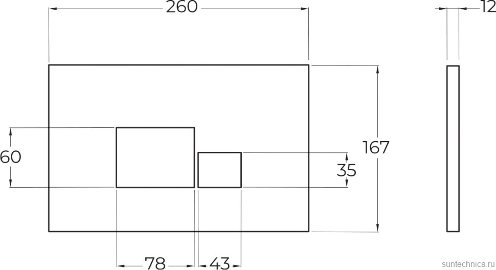 Кнопка смыва BelBagno BB072BL белая