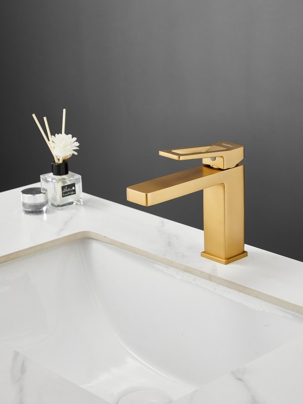 Смеситель для раковины Haiba HB10732-5 брашированное золото