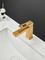 Смеситель для раковины Haiba HB10732-5 брашированное золото