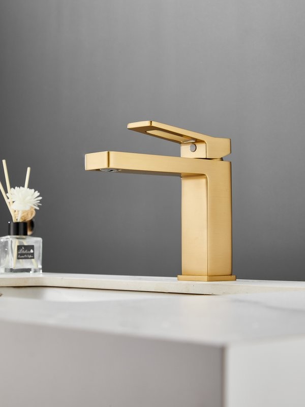 Смеситель для раковины Haiba HB10732-5 брашированное золото