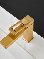 Смеситель для раковины Haiba HB10732-5 брашированное золото