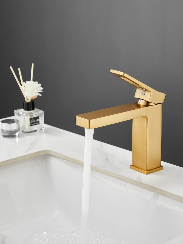 Смеситель для раковины Haiba HB10732-5 брашированное золото