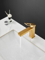 Смеситель для раковины Haiba HB10732-5 брашированное золото