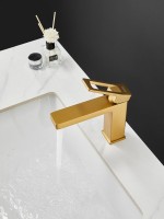 Смеситель для раковины Haiba HB10732-5 брашированное золото