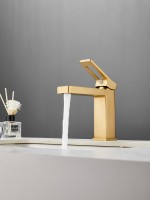 Смеситель для раковины Haiba HB10732-5 брашированное золото