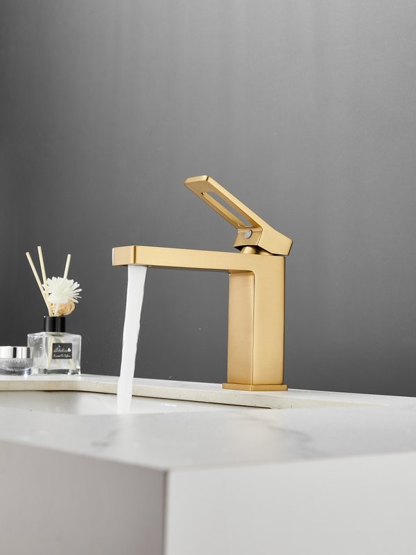 Смеситель для раковины Haiba HB10732-5 брашированное золото