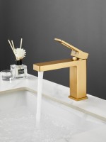 Смеситель для раковины Haiba HB10732-5 брашированное золото