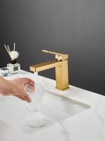 Смеситель для раковины Haiba HB10732-5 брашированное золото