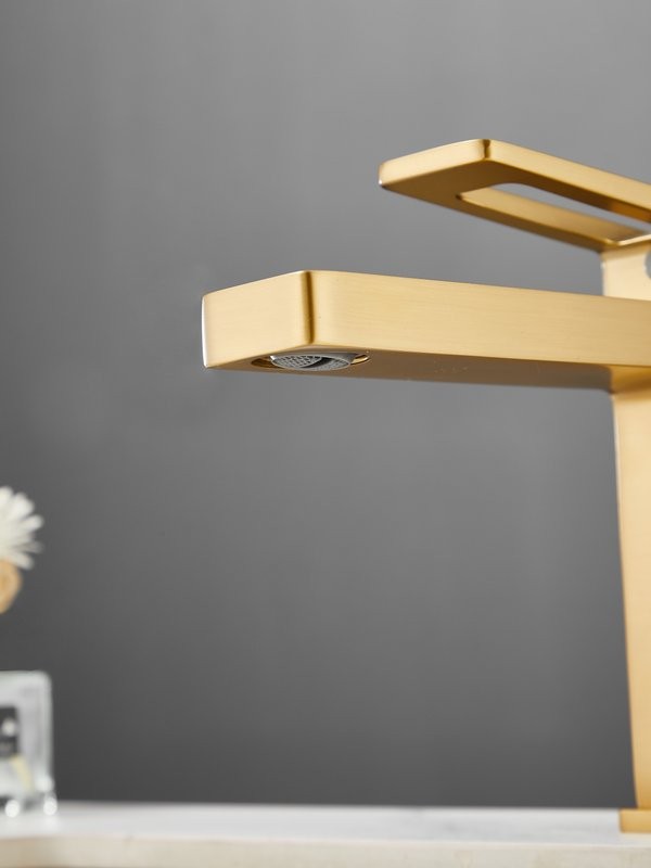 Смеситель для раковины Haiba HB10732-5 брашированное золото