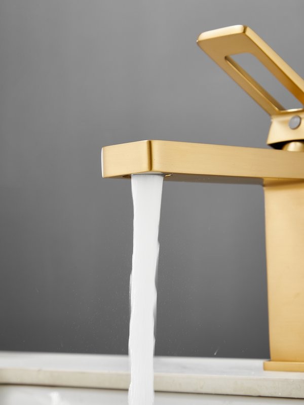 Смеситель для раковины Haiba HB10732-5 брашированное золото