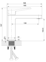 Смеситель для раковины Haiba HB10732-5 брашированное золото
