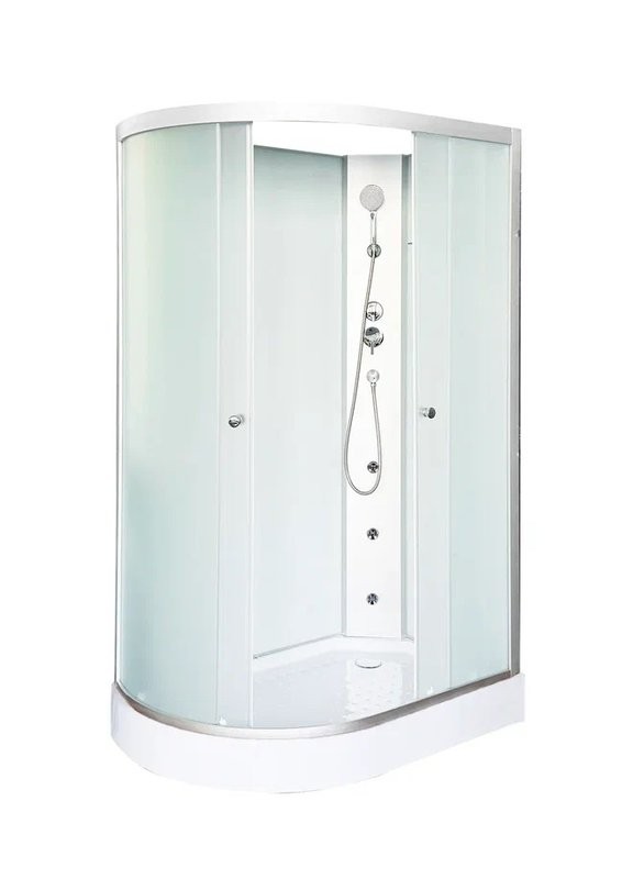 Душевая кабина DTO LM902RN 120х80, с гидромассажем, профиль хром, стекло матовое