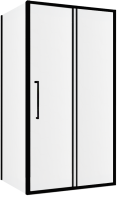 Душевой уголок Abber Schwarzer Diamant AG30130BMH-S70BM 130x70, профиль черный,  стекло матовое