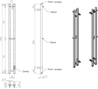 Полотенцесушитель электрический Двин X-2 neo 120х80, оружейная сталь
