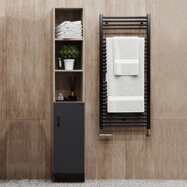 Шкаф пенал для ванной Onika Тимбер 30.01 R, серый, дуб сонома