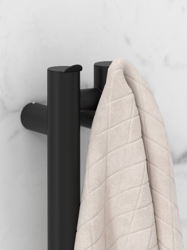 Полотенцесушитель электрический Сунержа Нюанс 4.0 31-0881-1553 150x10 см, подключение справа, скрытое подключение справа, матовый черный, I-образный