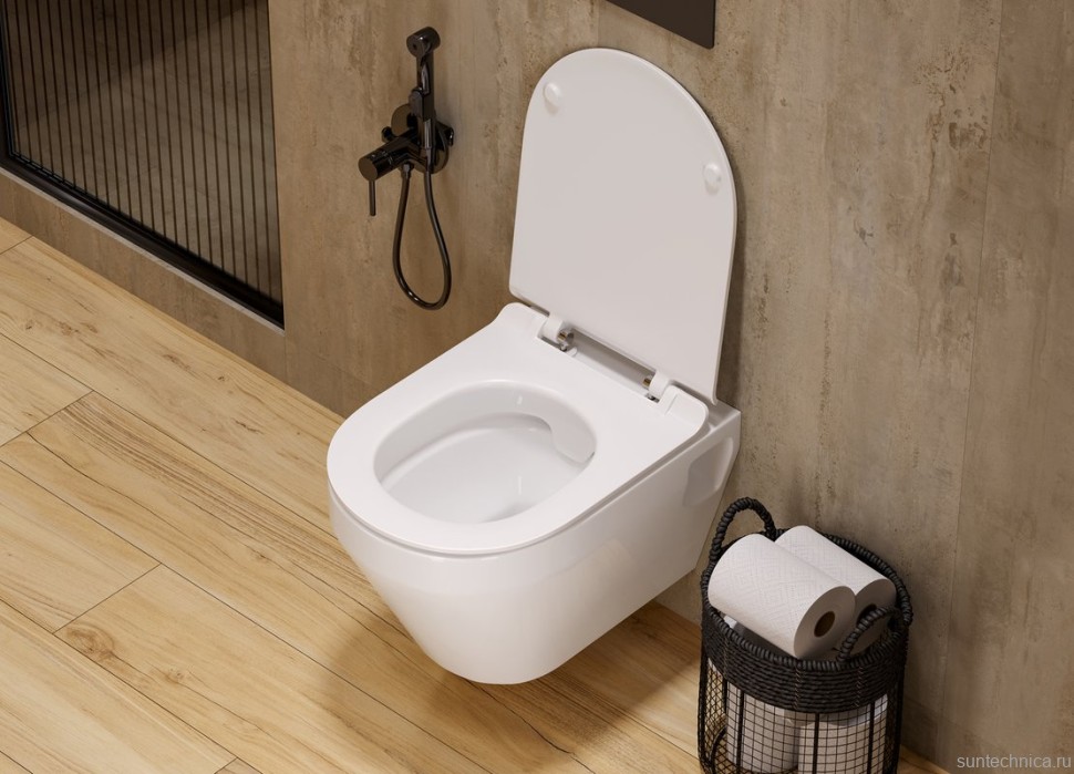 Унитаз подвесной Sanita luxe Novel WC.WH/ Novel /SlimDM.Rim/WHT.G/S1