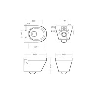 Унитаз подвесной Sanita luxe Novel WC.WH/ Novel /SlimDM.Rim/WHT.G/S1