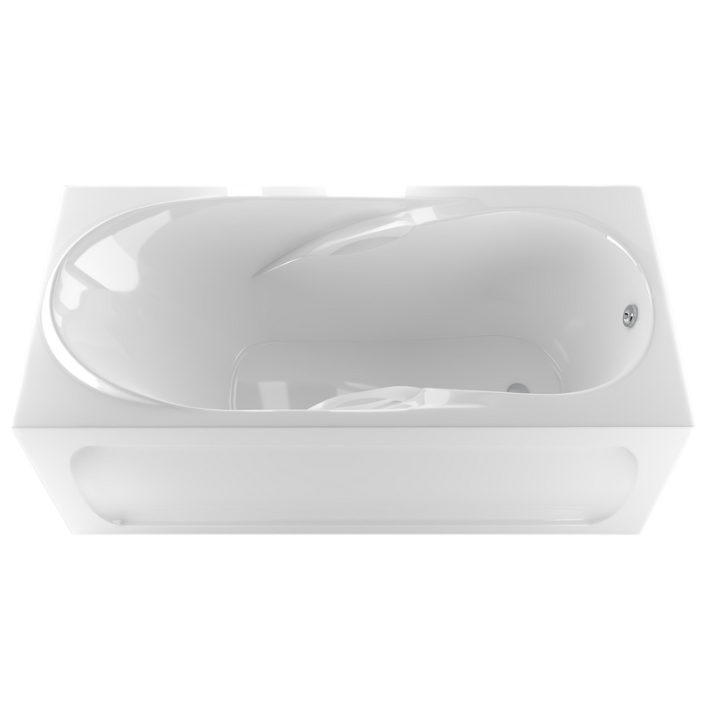 Акриловая ванна 1MarKa Medea Премиум 150x70 см, пристенная, белая, с каркасом, с экраном, со сливом-переливом