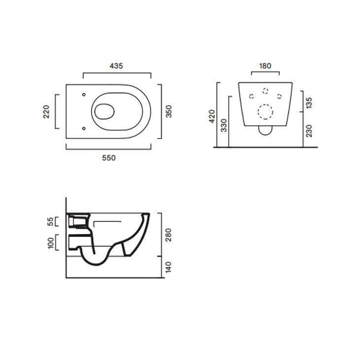 Унитаз подвесной Catalano Sfera 55х35, белый матовый, с микролифтом