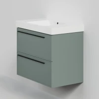 Тумба с раковиной La Fenice Elba Twin 80 подвесная, grigio, раковина Cubo 80