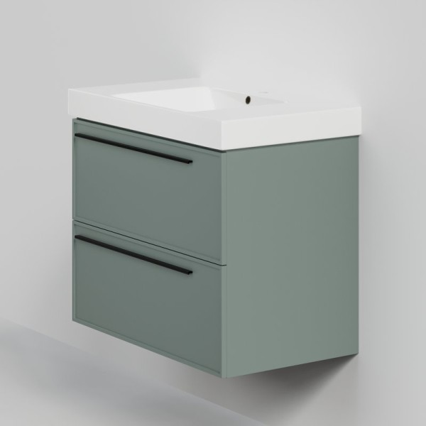 Тумба с раковиной La Fenice Elba Twin 80 подвесная, grigio, раковина Cubo 80