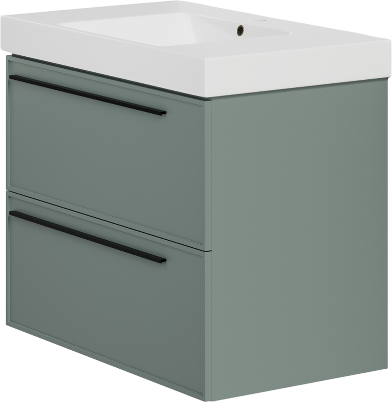 Тумба с раковиной La Fenice Elba Twin 80 подвесная, grigio, раковина Cubo 80