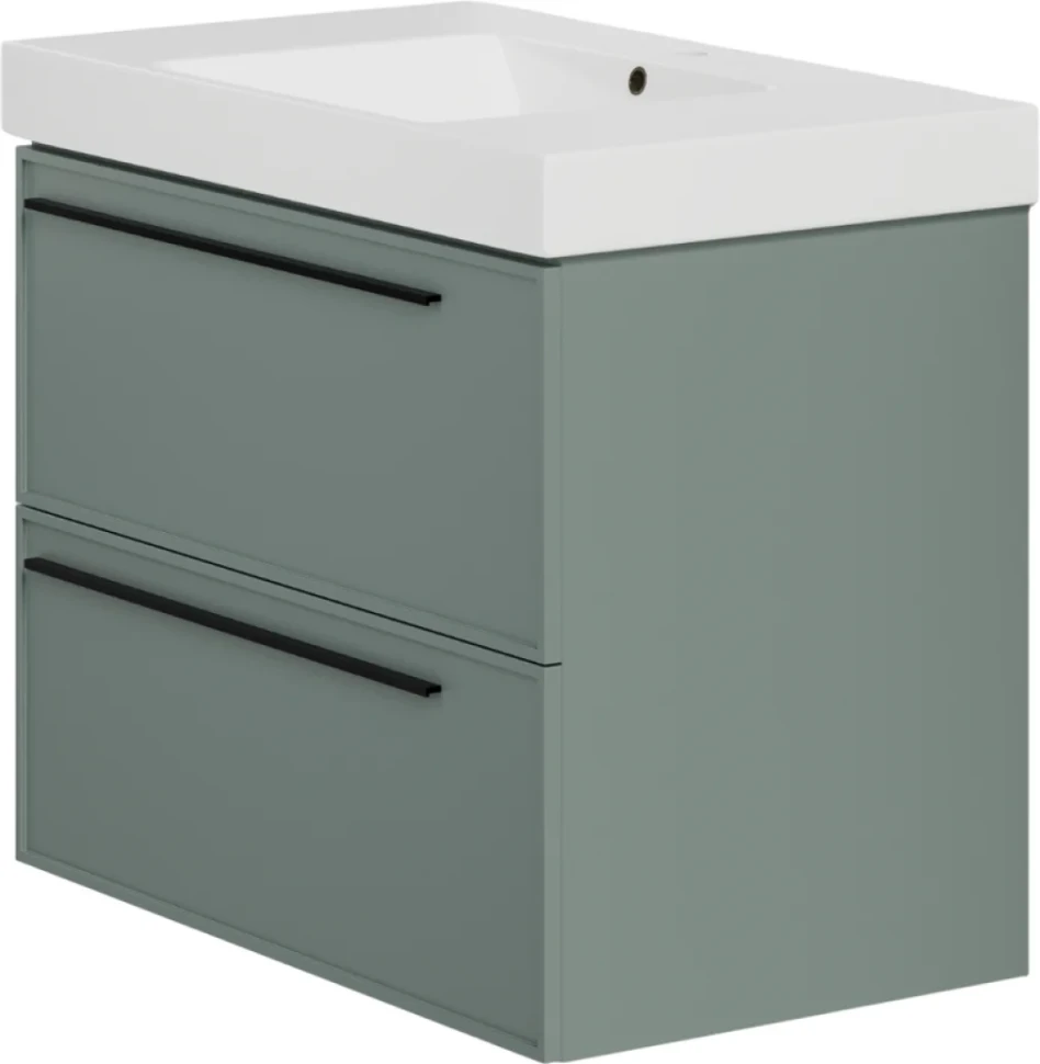 Тумба с раковиной La Fenice Elba Twin 80 подвесная, grigio, раковина Cubo 80
