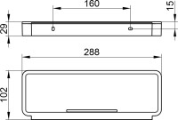 Полка Keuco Plan 14958 хром, белая
