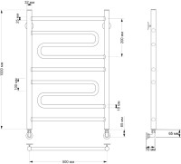 Полотенцесушитель водяной Secado Валенсия 2 105x55 см, бронза, лесенка, латунь