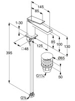 Смеситель для раковины Kludi Decus 54266N575 брашированный никель PVD Смеситель для раковины Kludi Decus 54266N575 брашированный никель PVD