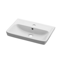 Тумба с раковиной Dreja Tiny 50 подвесная, белый глянец